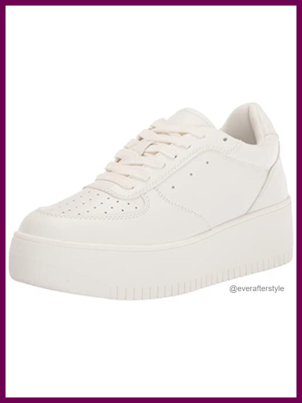 Women's Vegan Leather Platform Lace-Up Sneakers - 2" Heel